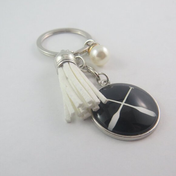 Canoe Paddle Keychain Kayak Key Ring Boating Charm Outdoor Adventure Gift - Picture 2 of 4